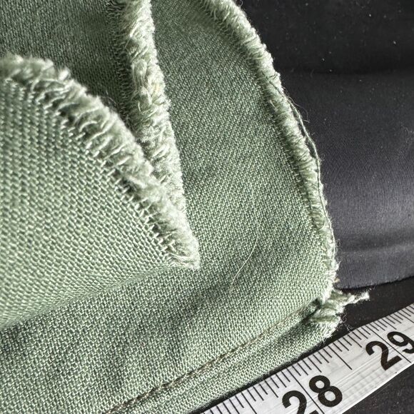 B•RTH olive cotton sateen trousers, made in USA Utility,Y2K - Picture 5 of 12